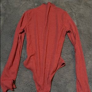 Maroon Knit Bodysuit